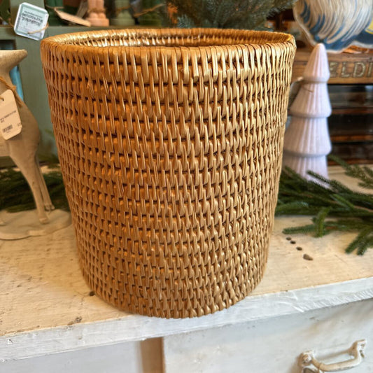 WOVEN TRASH CAN