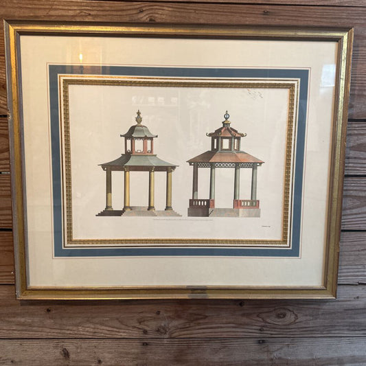 HAND TINTED ARCHITECTURAL ENGRAVING BY PETER FOURDRINIER