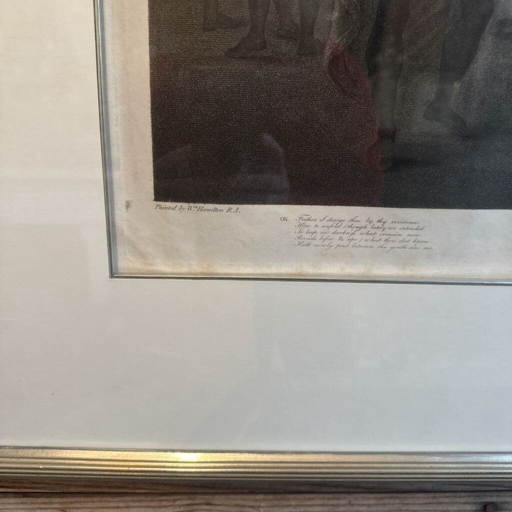 FRAMED SHAKESPEARE'S TWELFTH NIGHT SILVERTINT ETCHING