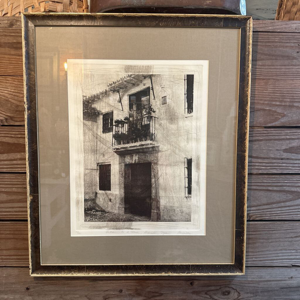 FRAMED "ENTRANCE TO A HOUSE, GRANADA, SPAIN"