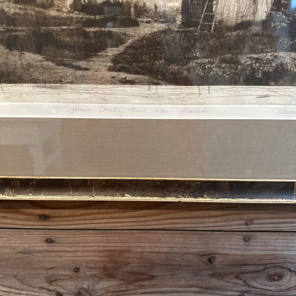 FRAMED "SPANISH COUNTRY HOUSE NEAR GRANADA"