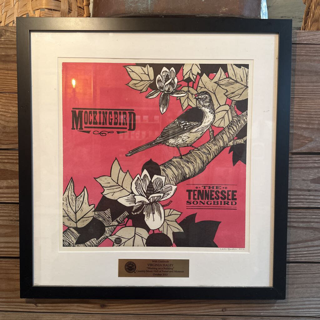 FRAMED HATCH SHOW PRINT "MOCKINGBIRD"