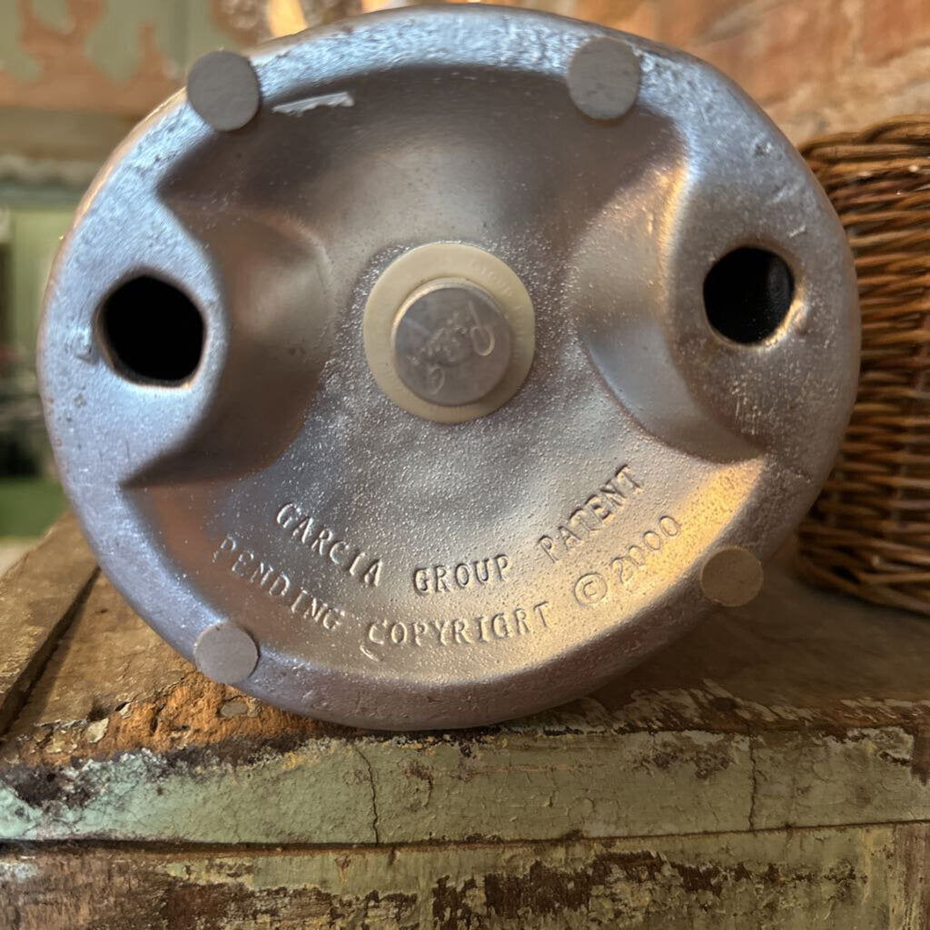 SANTA WITH BOOK CANDLE HOLDER