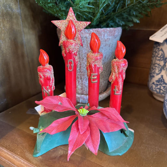 VINTAGE NOEL CANDLE SET