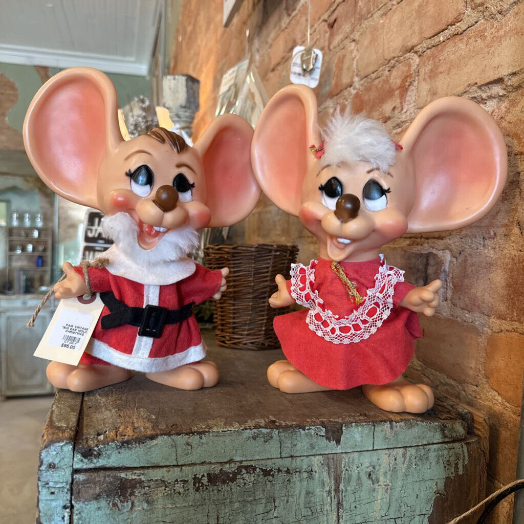 VINTAGE "BIG EAR" CHRISTMAS MICE COIN BANKS
