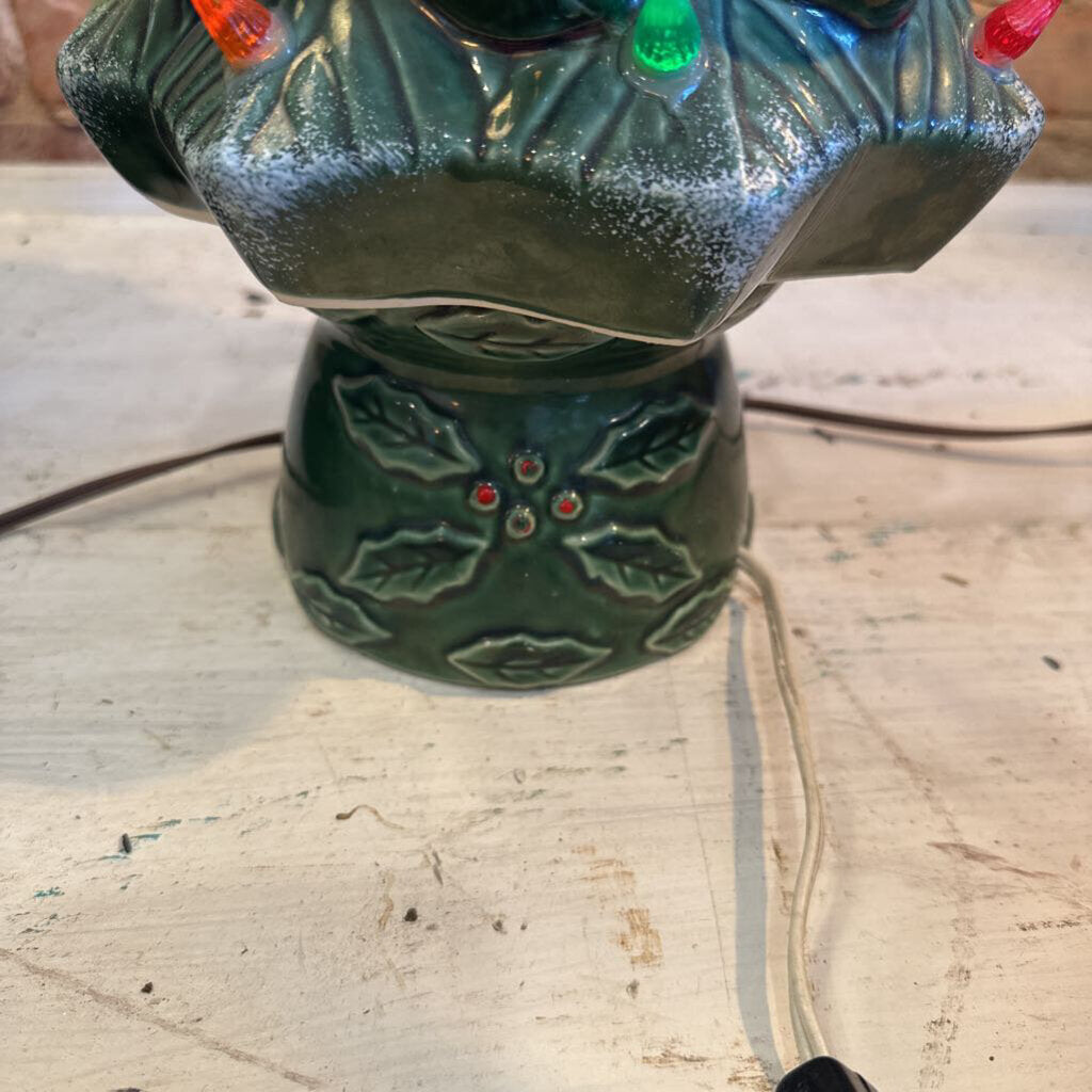 VINTAGE CERAMIC LIGHTED TREE WITH BASE