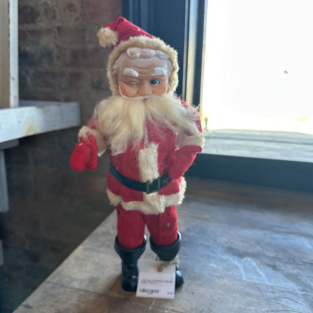 VINTAGE STANDING WINKING SANTA
