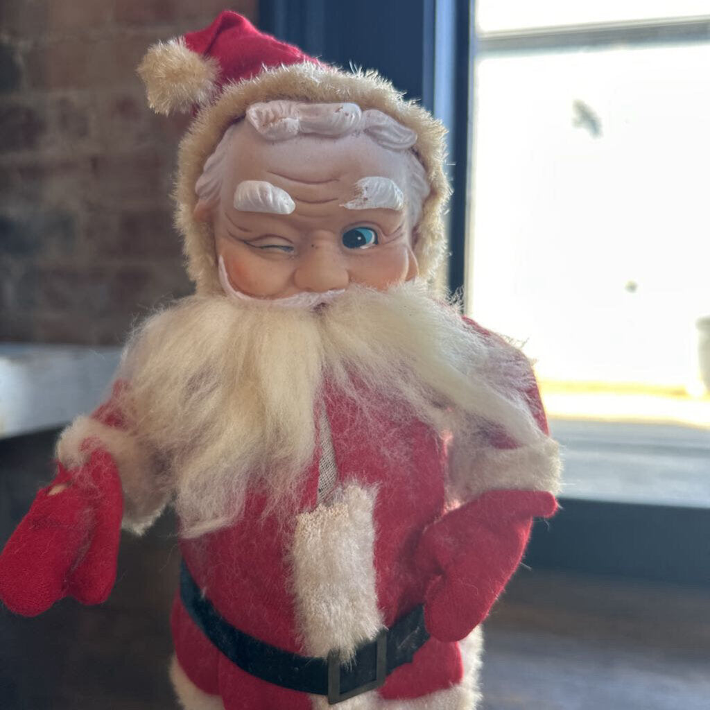 VINTAGE STANDING WINKING SANTA