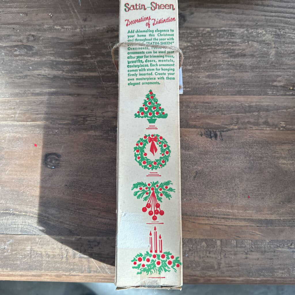 SATIN-SHEEN ORNAMENTS IN BOX