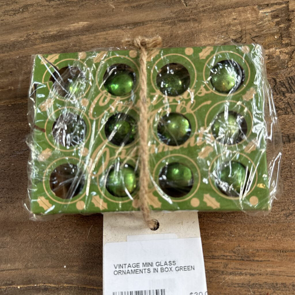 VINTAGE WOOLWORTH'S MINI GLASS ORNAMENTS IN BOXES