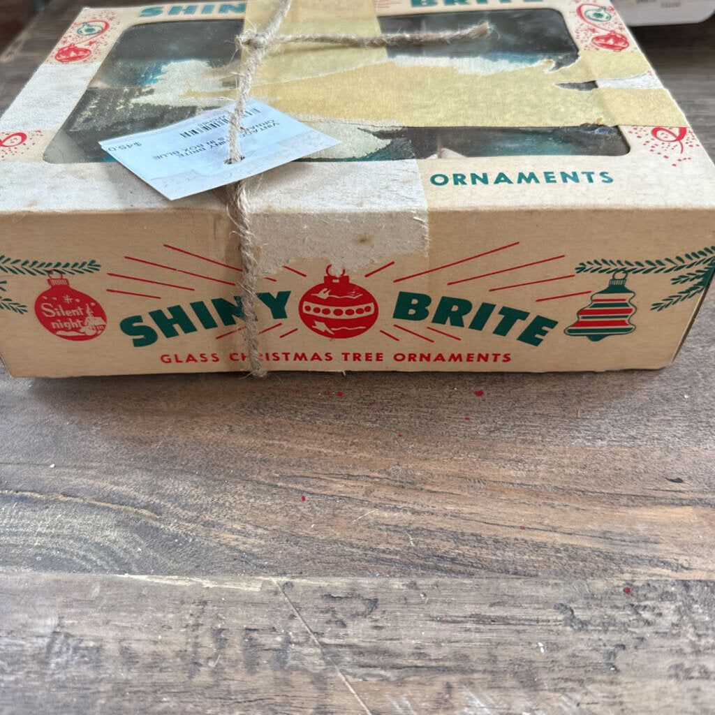 VINTAGE SHINY BRITE ORNAMENTS IN BOX