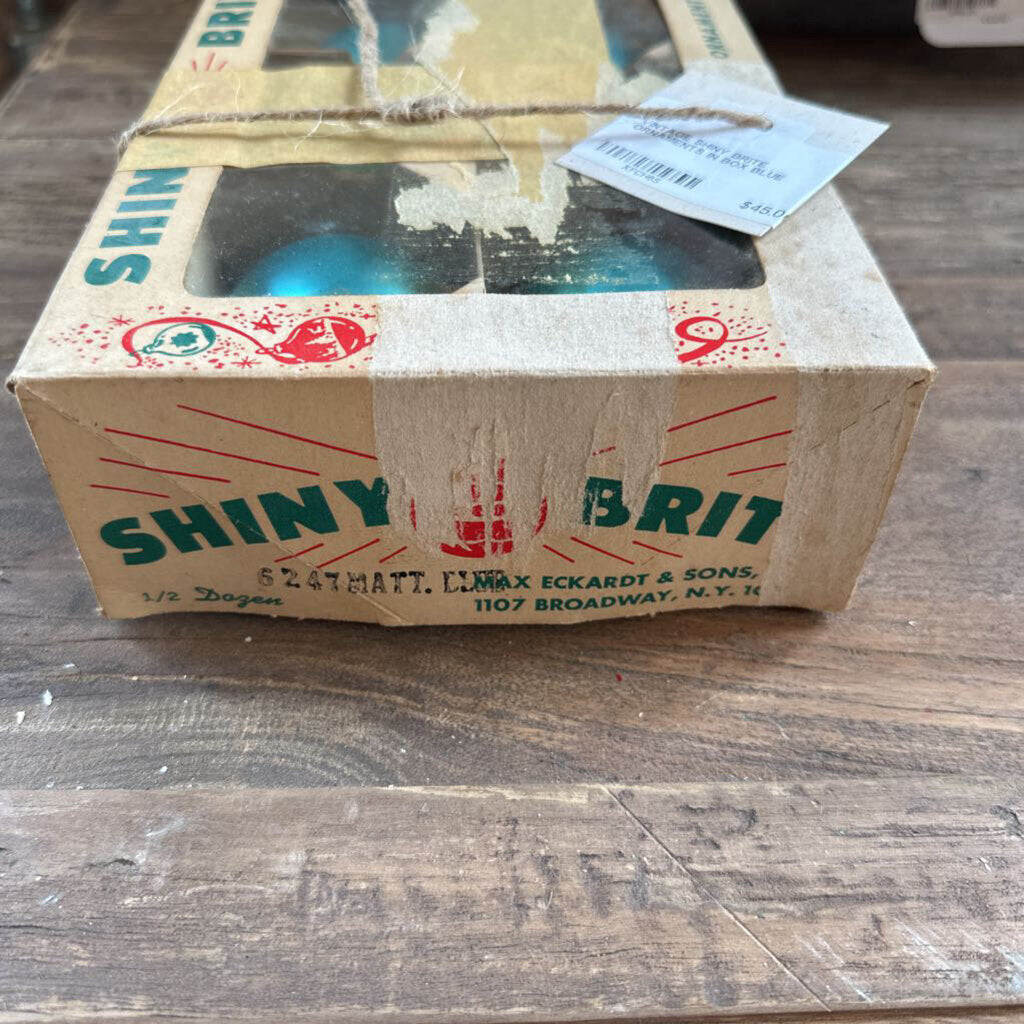 VINTAGE SHINY BRITE ORNAMENTS IN BOX