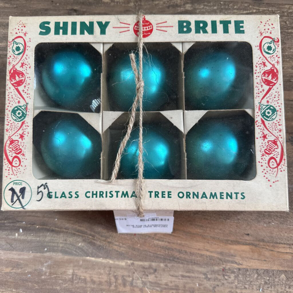 VINTAGE SHINY BRITE ORNAMENTS IN BOX