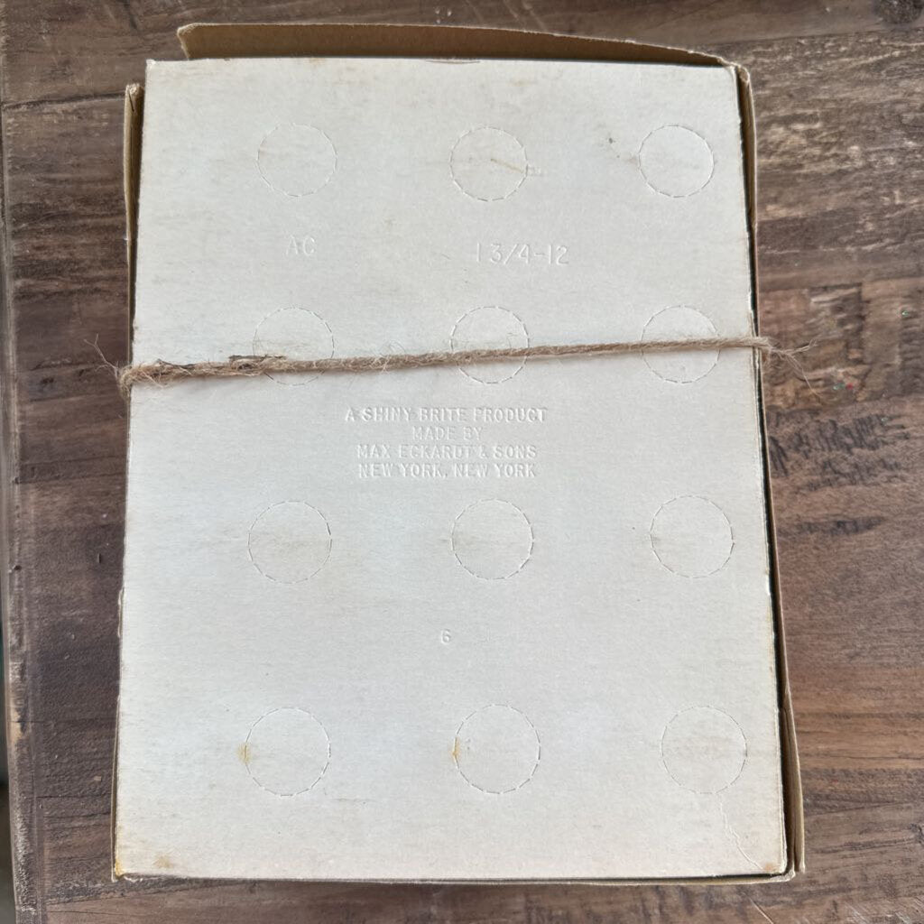 VINTAGE COBY SHINY BRITE ORNAMENTS IN BOX