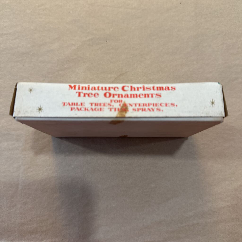 VINTAGE MINI SHINY BRITE ORNAMENTS IN BOX