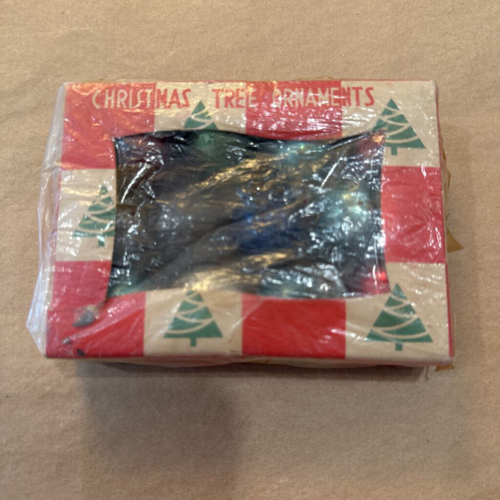 VINTAGE MINI SHINY BRITE ORNAMENTS IN BOX