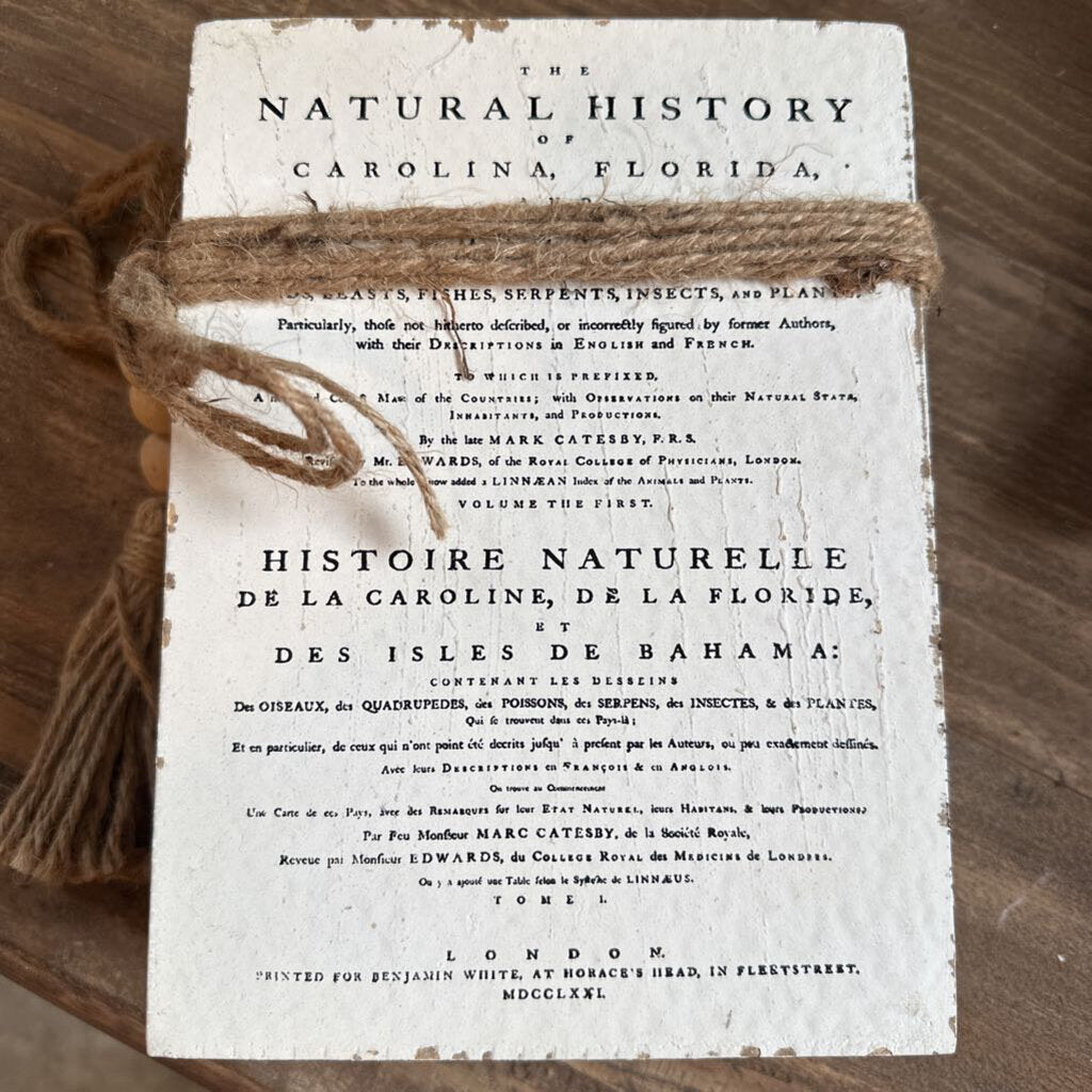 WOOD BLOCK FAUX BOOKS WITH SAYING