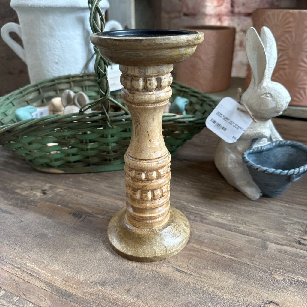 WOODEN CANDLE HOLDER