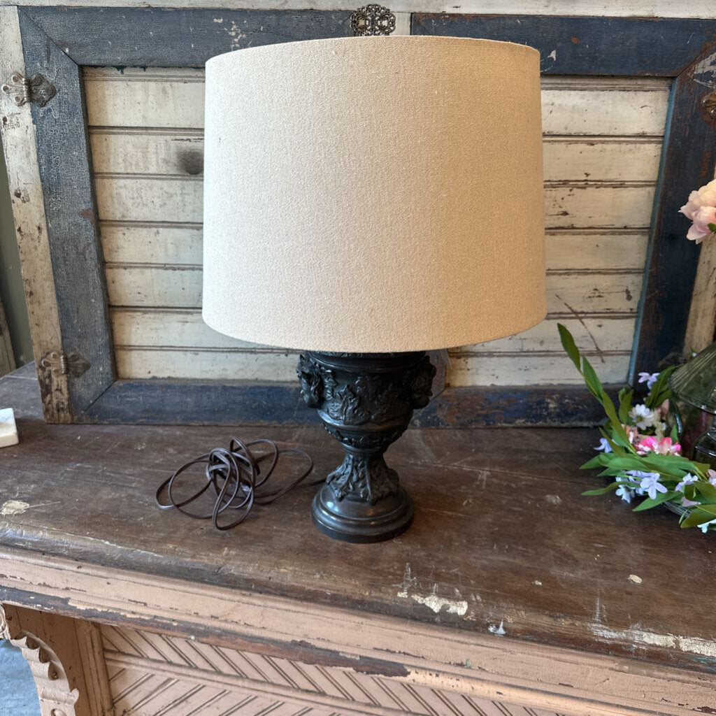 BRASS CHERUB LAMP