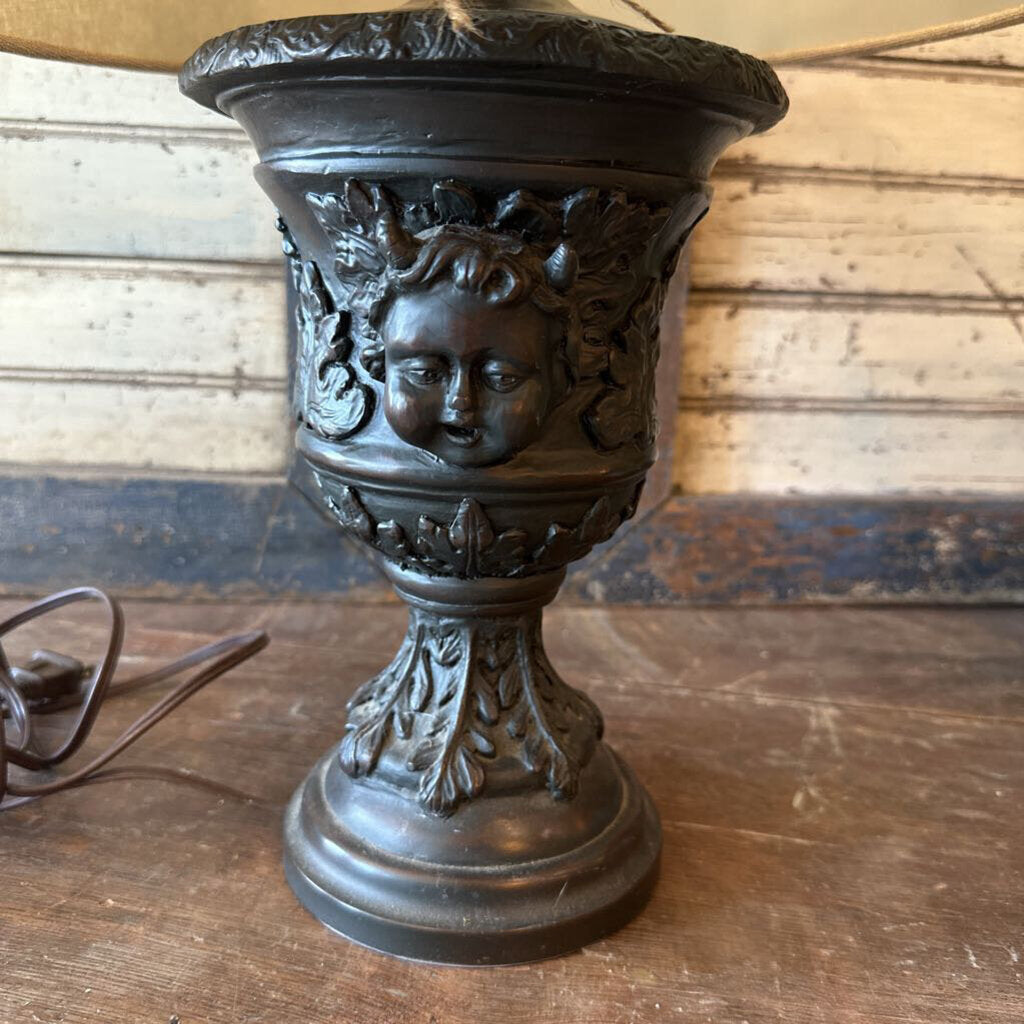 BRASS CHERUB LAMP