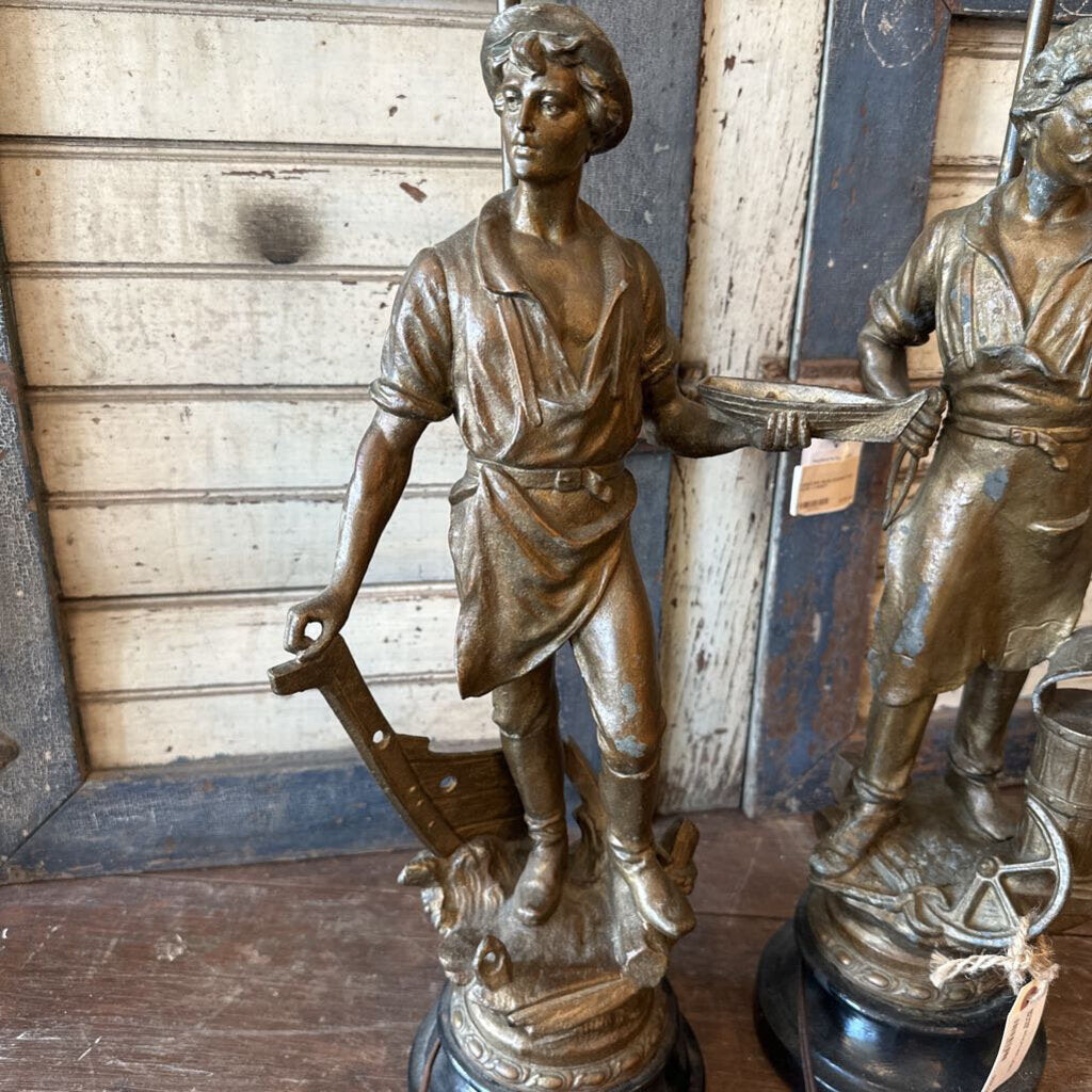BRONZE SCULPTURE LAMPS