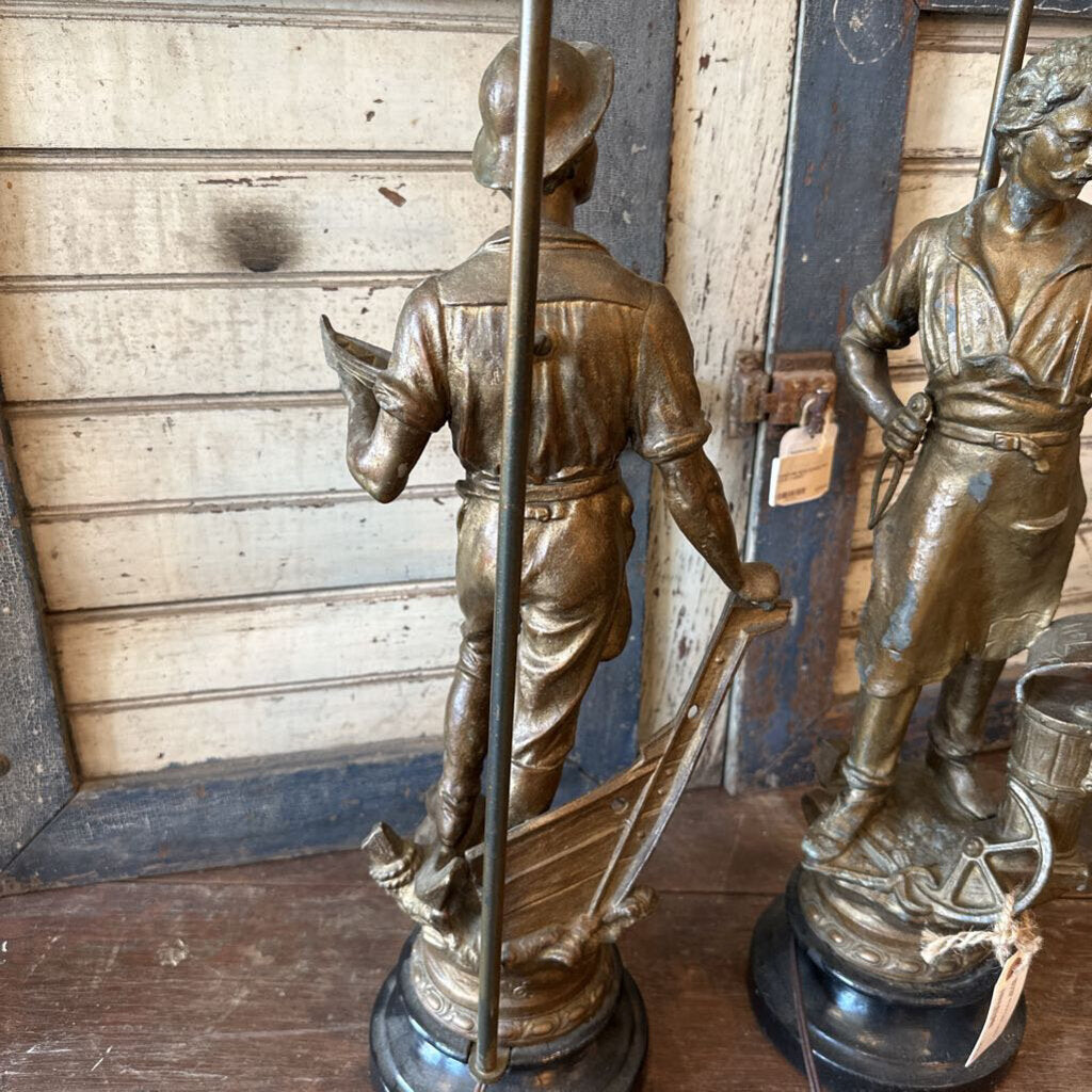 BRONZE SCULPTURE LAMPS