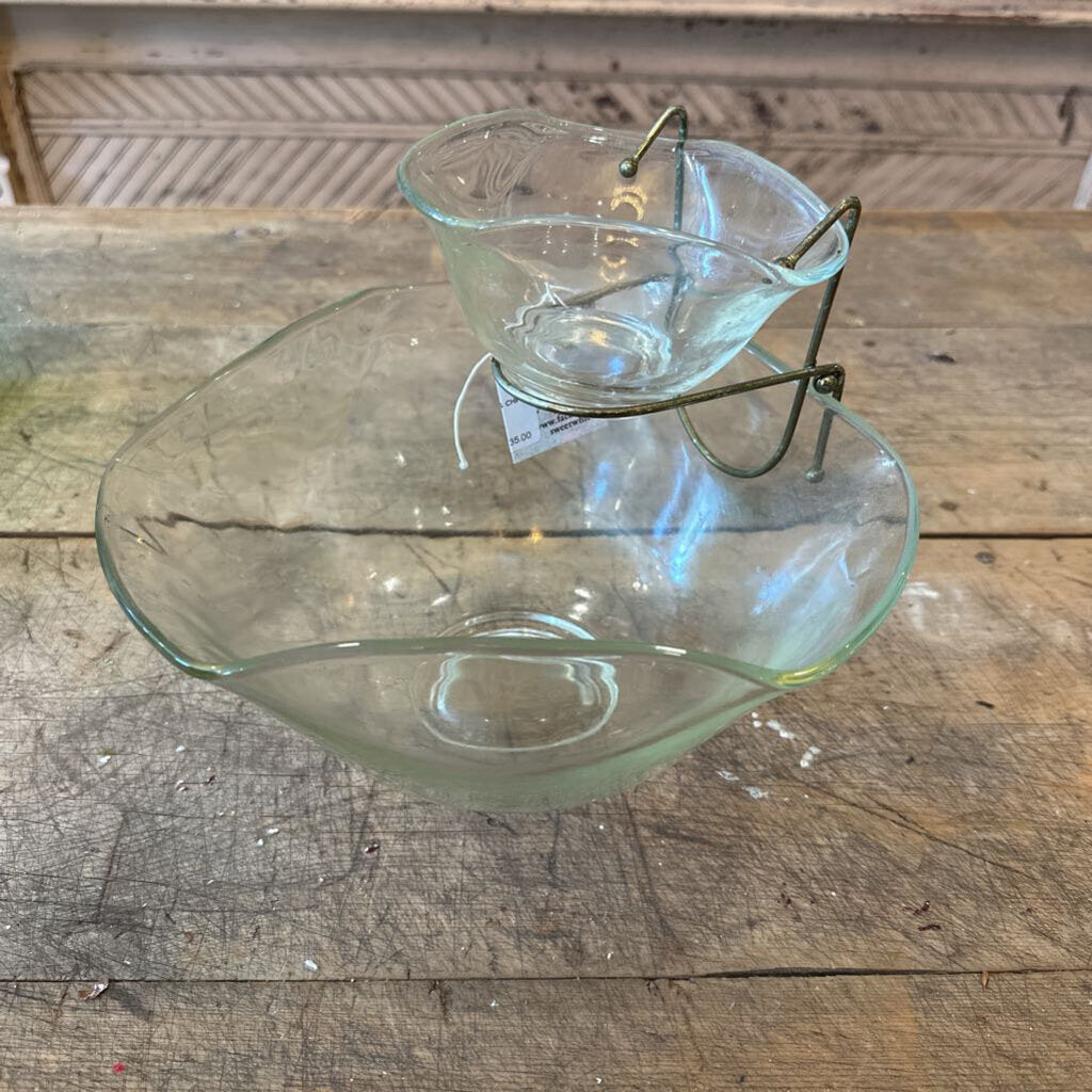 HOME ESSENTIALS GLASS CHIP AND DIP SET