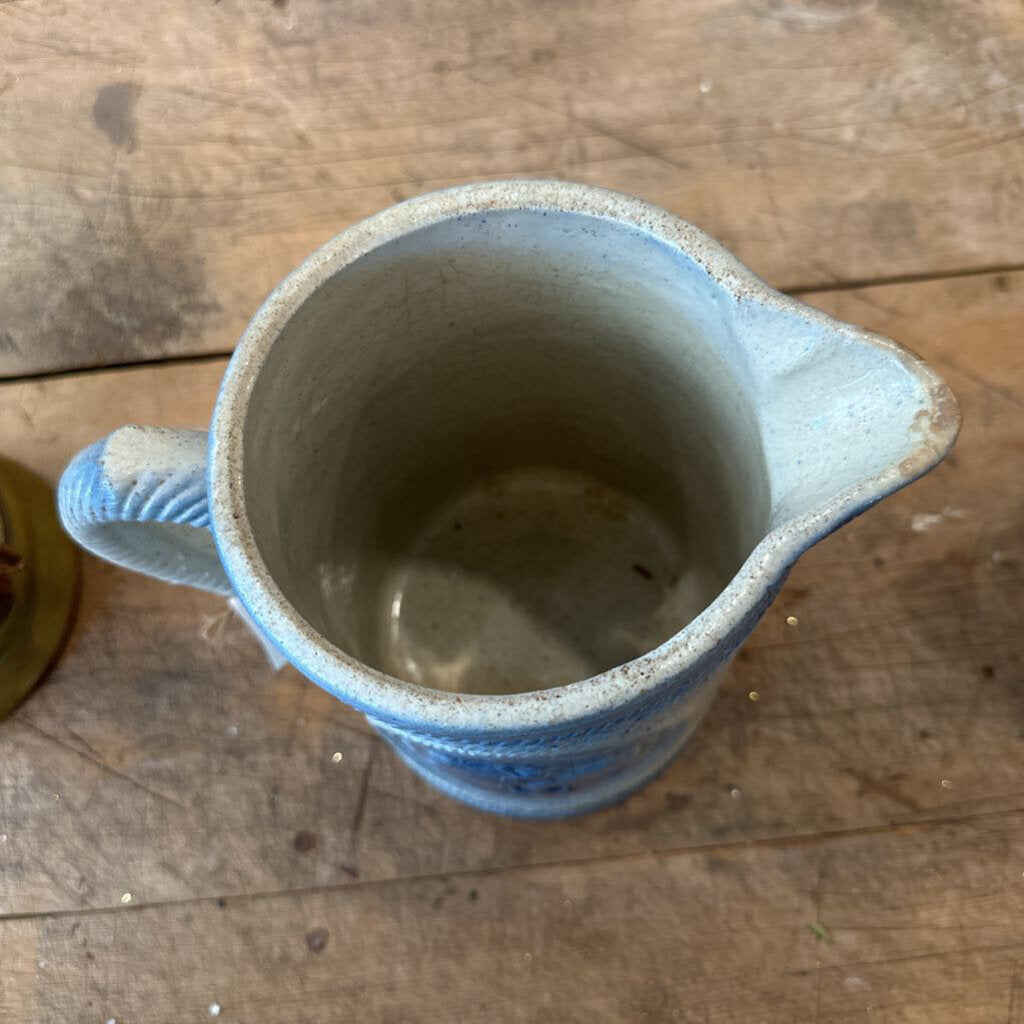 VINTAGE SALT GLAZE COW PITCHER