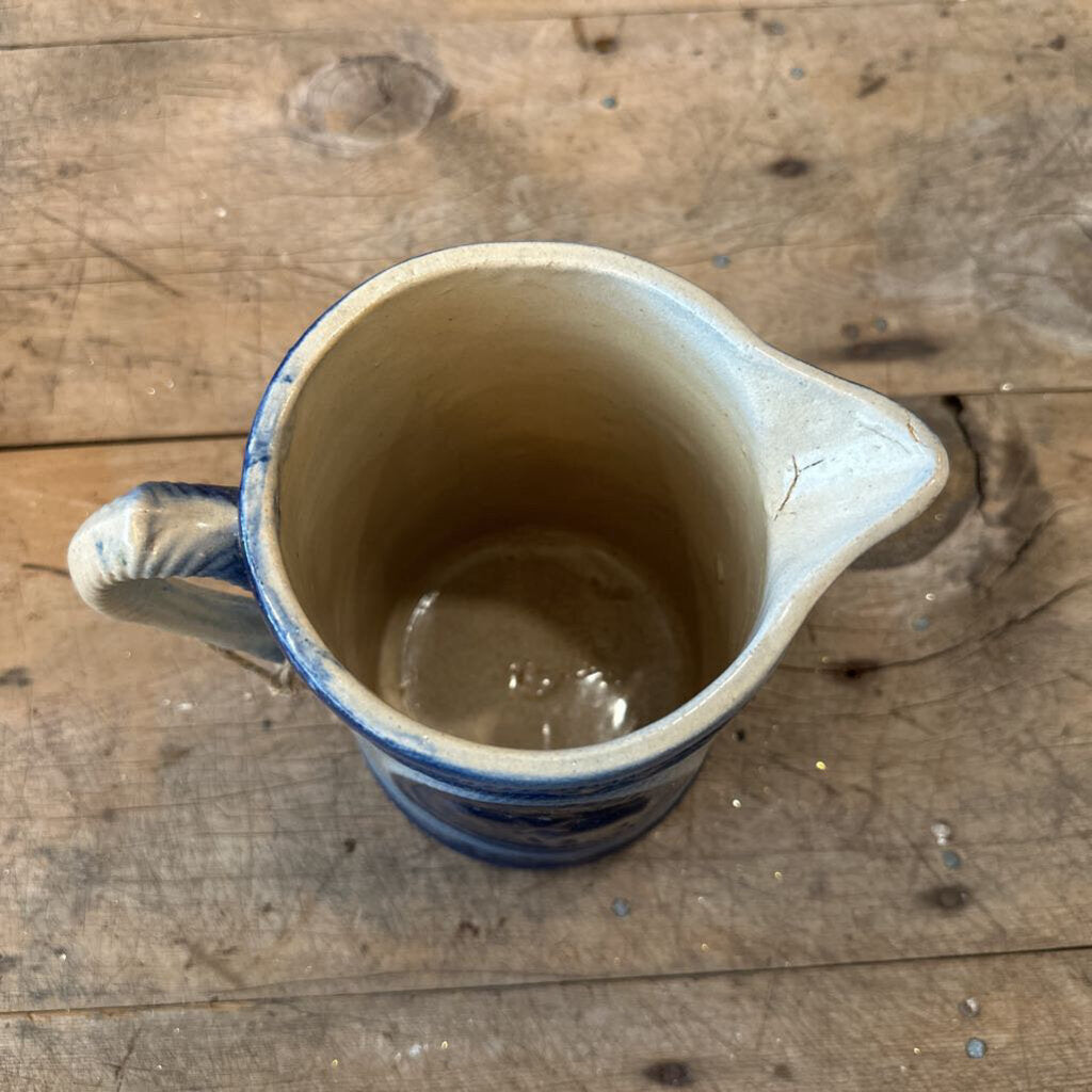 VINTAGE SALT GLAZE COW PITCHER