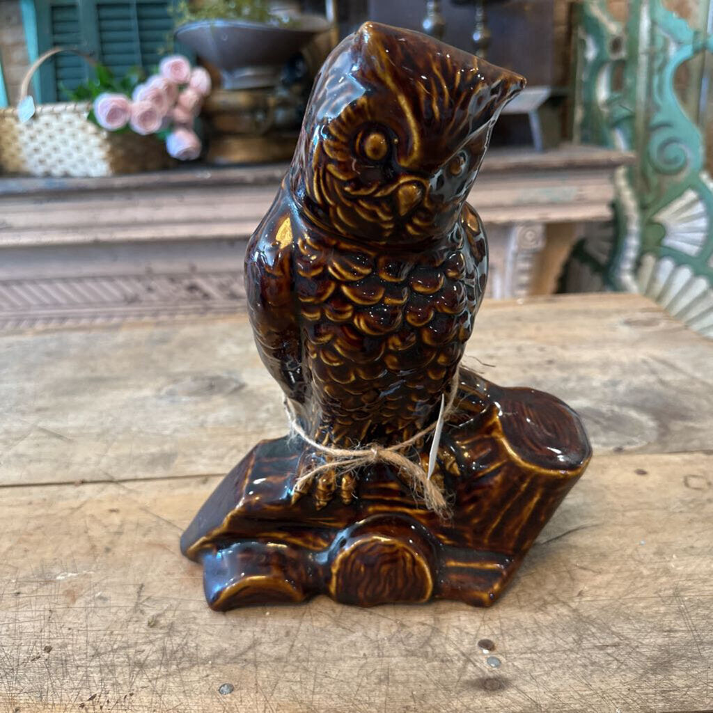 CERAMIC OWL PLANTER