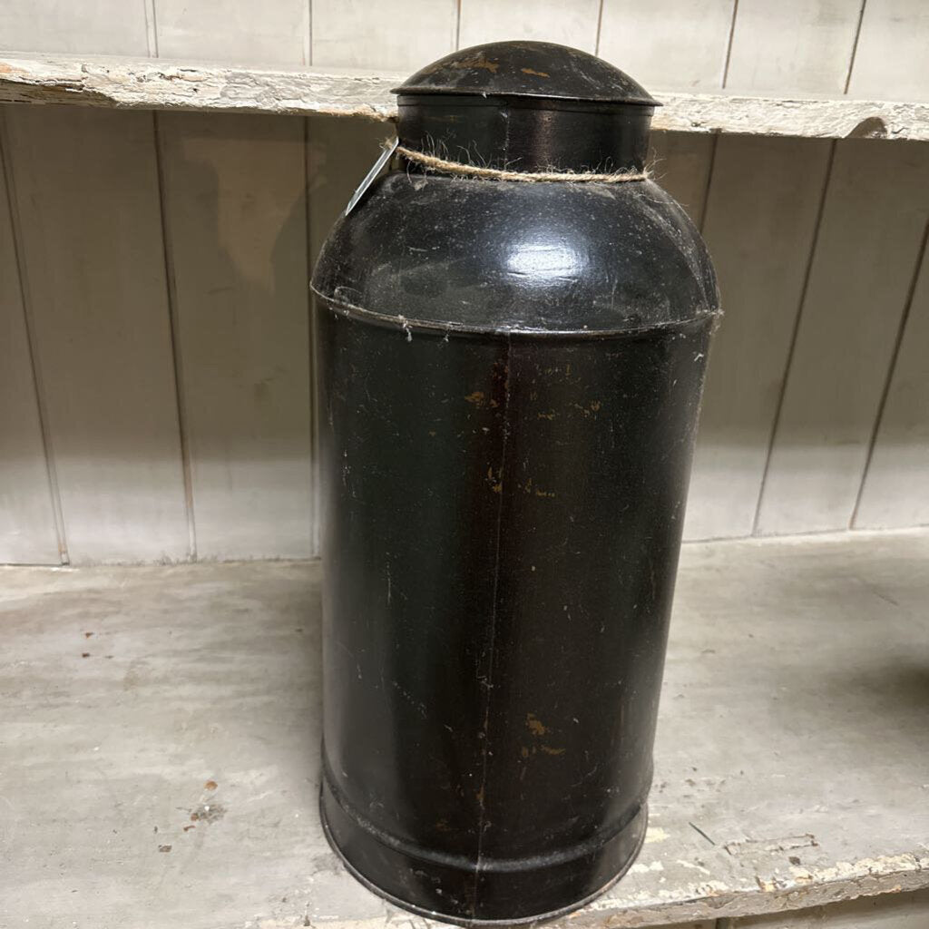 HAND PAINTED TIN TEA CANISTER