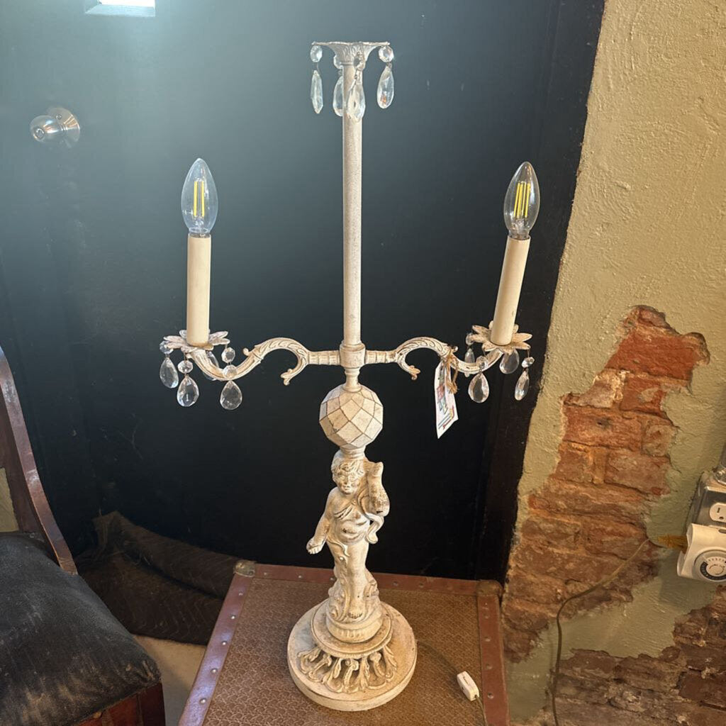 METAL CHERUB LAMP