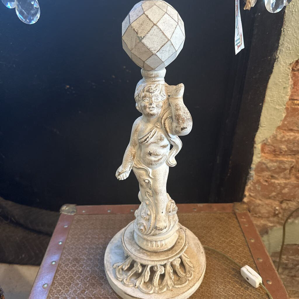 METAL CHERUB LAMP