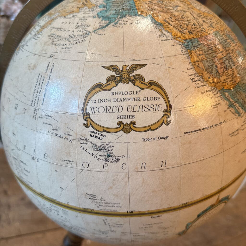 REPLOGLE WORLD CLASSIC SERIES GLOBE ON METAL STAND
