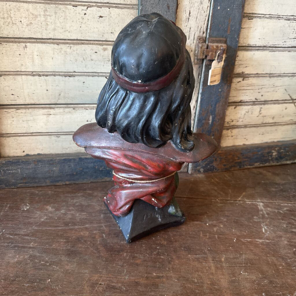 RARE SIGNED CHALKWARE BUST