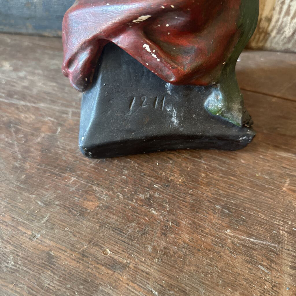 RARE SIGNED CHALKWARE BUST