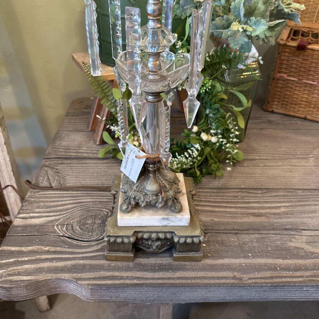 CRYSTAL AND MARBLE LAMP