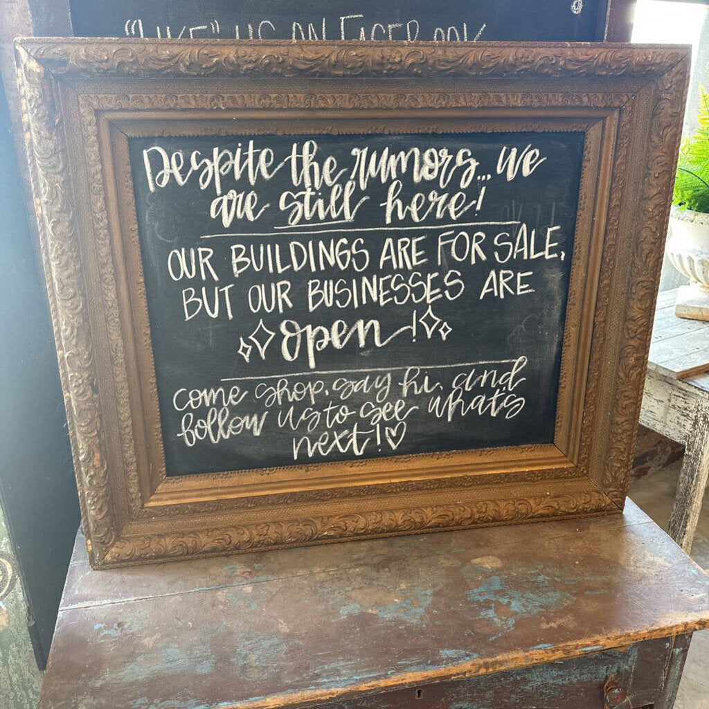 VINTAGE FRAMED CHALKBOARD