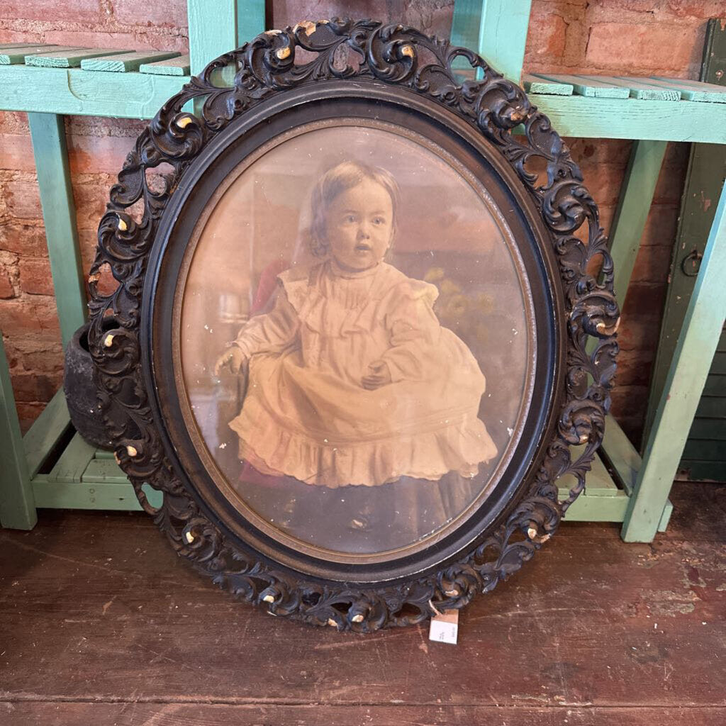 FRAMED PHOTO OF CHILD, C.1900'S