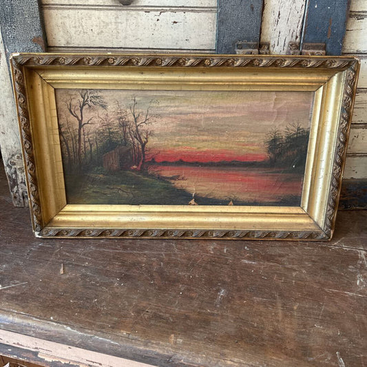 FRAMED ANTIQUE OIL PAINTING