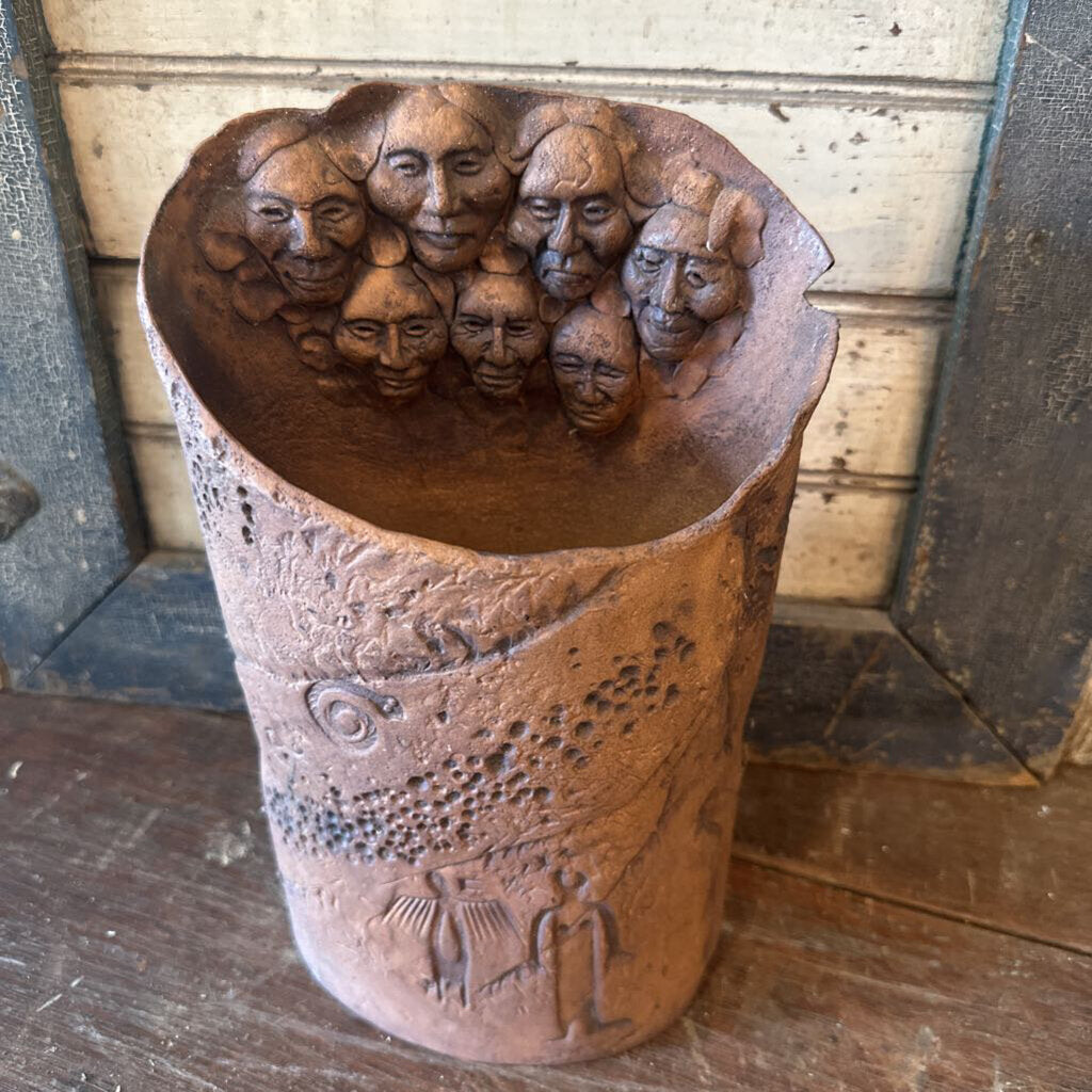 J.H. BOONE "SEVEN HEADS" NATIVE ANERICAN THEMED LUMINARY