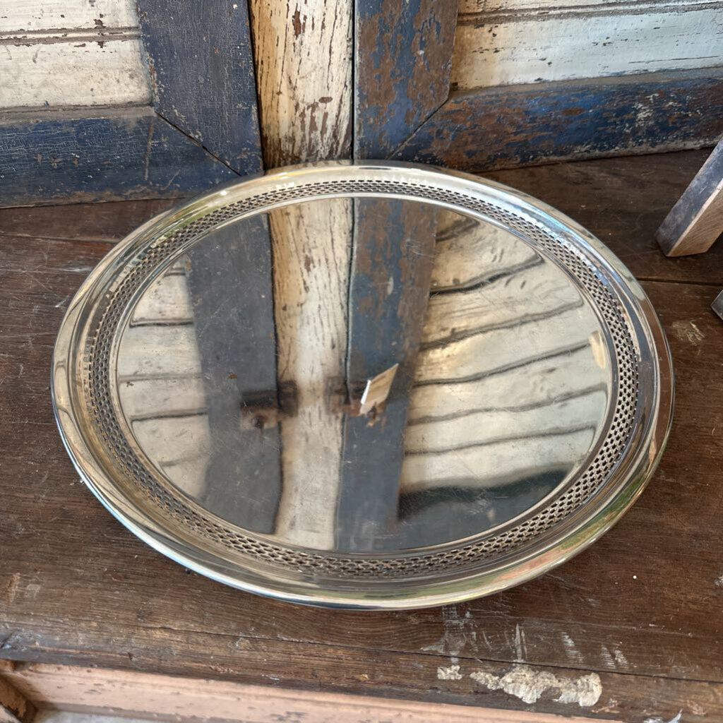 SILVER PLATED ROUND PLATTER