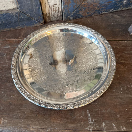 SILVER PLATED ROUND PLATTER