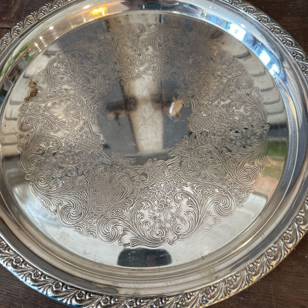 SILVER PLATED ROUND PLATTER