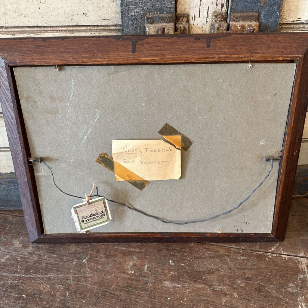 FRAMED VINTAGE "PAINT BY NUMBER" HORSE PAINTING
