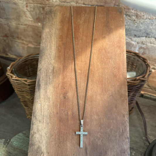 RHINESTONE CROSS NECKLACE