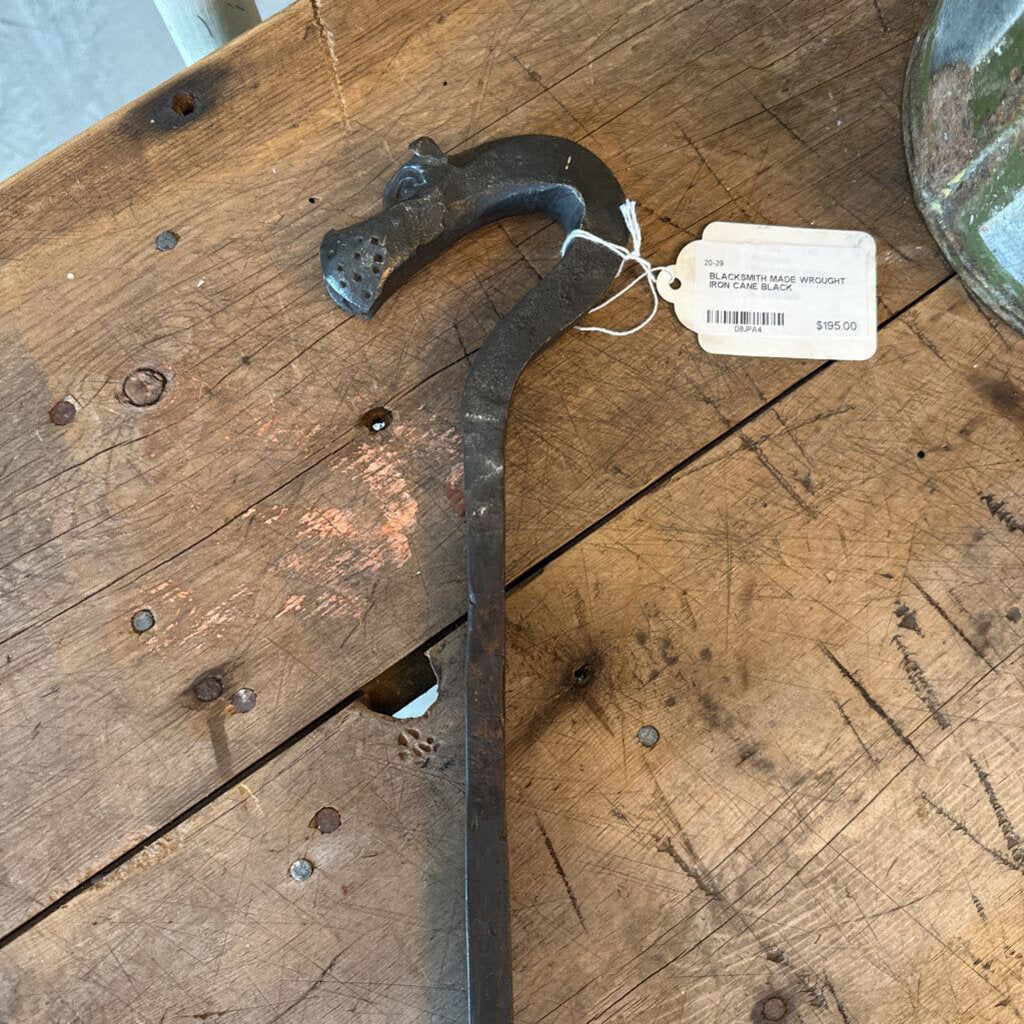 BLACKSMITH MADE WROUGHT IRON CANE