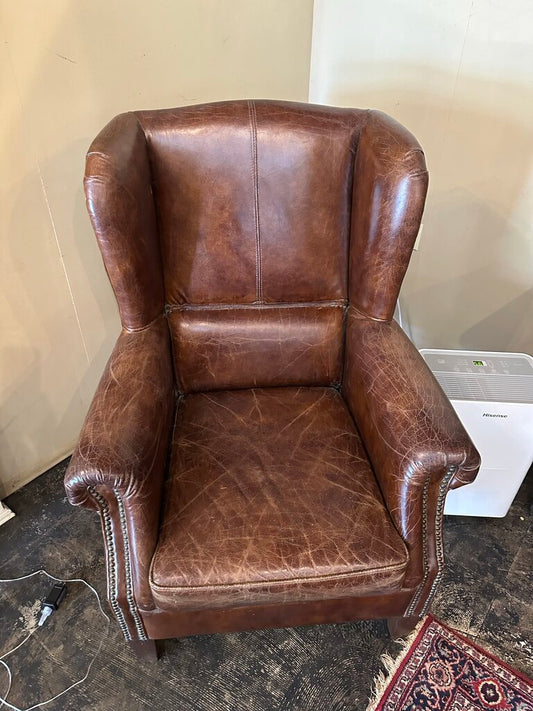LEATHER WINGBACK CHAIRS