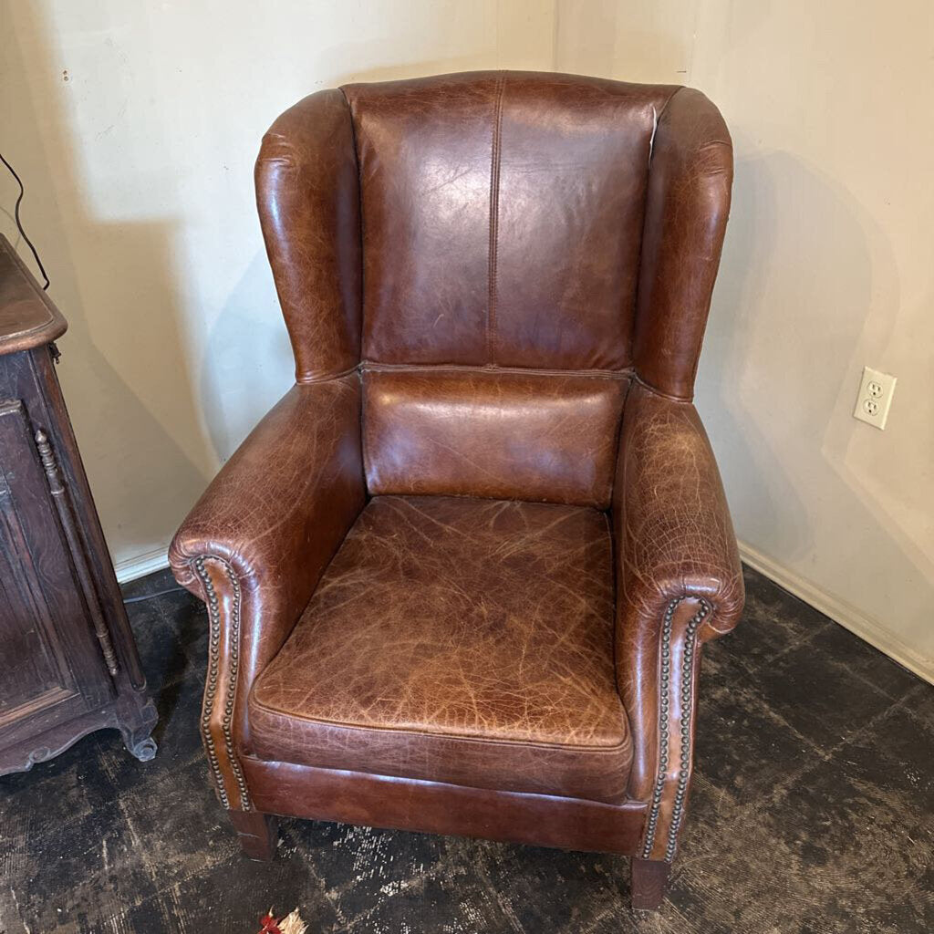 LEATHER WINGBACK CHAIRS