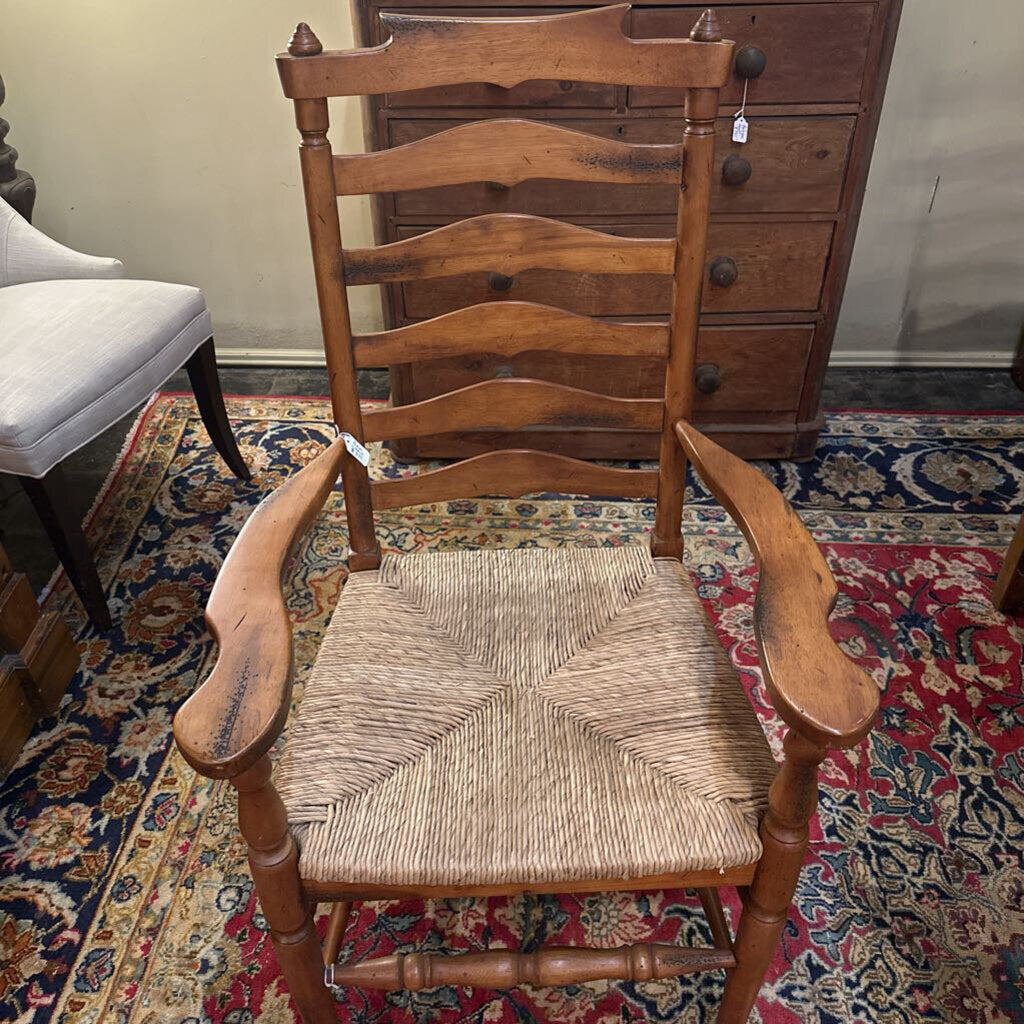 RUSH SEAT ARM CHAIR